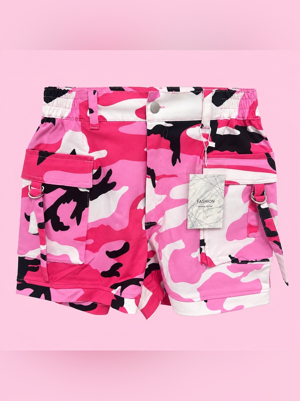 Pink Camo Women's Cargo Shorts